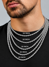 Load image into Gallery viewer, 4mm Rope Chain Unisex Necklace Stainless Steel CH4