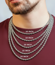 Load image into Gallery viewer, 5mm Rope Chain Unisex Necklace Stainless Steel <BR>CH5