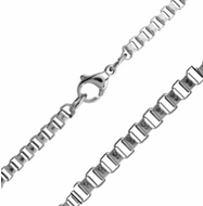 4mm Box Chain / Necklace 19.5 Inches Stainless Steel CH12