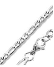 Load image into Gallery viewer, 4mm Figaro Men&#39;s or Ladies Chain / Necklace Stainless Steel CH13