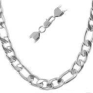 6mm Figaro Link Chain Unisex Necklace Stainless Steel CH14