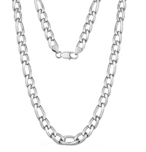 Load image into Gallery viewer, 6mm Figaro Link Chain Unisex Stainless Steel with END-TABS CH14