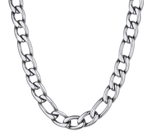 Load image into Gallery viewer, 8mm Figaro Link Chain Men's or Ladies Necklace Stainless Steel CH15