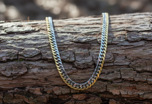 Load image into Gallery viewer, Gold &amp; Silver 11mm Curb Link Two-Tone Stainless-Steel Necklace CH18