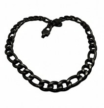 Load image into Gallery viewer, Black Figaro Men's Chain / Necklace 12mm Stainless Steel CH19