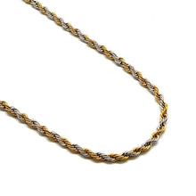 Load image into Gallery viewer, 3mm Two-Tone Rope Chain / Rope Necklace Stainless Steel CH1
