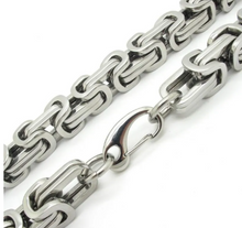 Load image into Gallery viewer, Huge 17mm Byzantine Link Chain Men's Necklace Stainless Steel<BR>CH21