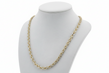 Load image into Gallery viewer, 9mm Byzantine Link TT Chain in Gold &amp; Silver Men's Necklace Stainless Steel <BR>CH23