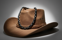 Load image into Gallery viewer, Unisex Two-Tone Chrome &amp; Black 7mm Byzantine Necklace / Chain CH25