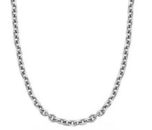 Load image into Gallery viewer, 4mm Small Oval Link Chain Unisex Necklace Stainless Steel<BR>CH28