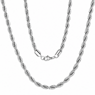 2mm Rope Chain Unisex Necklace Stainless Steel CH2