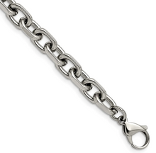 Load image into Gallery viewer, Big 8mm Oval Link Chain Necklace Stainless Steel Many Sizes CH30
