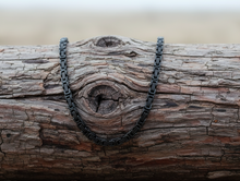 Load image into Gallery viewer, 4mm Black Byzantine Chain Unisex Stainless-Steel CH34