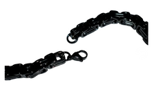 Load image into Gallery viewer, 4mm Black Byzantine Link Bracelet Unisex Stainless Steel<br> SB213
