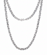 4mm Byzantine Link Chain Unisex Necklace Stainless Steel CH39