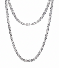 Load image into Gallery viewer, 5mm Byzantine Chain Stainless Steel Necklace CH40