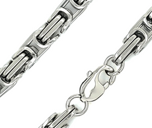 Load image into Gallery viewer, 4mm Byzantine Chain Stainless Steel Necklace CH39