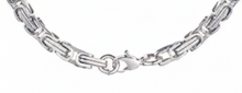 Load image into Gallery viewer, 4mm Byzantine Link Chain Unisex Necklace Stainless Steel CH39