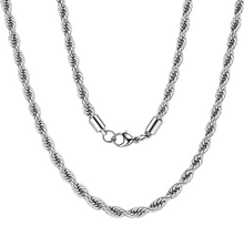 Load image into Gallery viewer, 3mm Rope Chain Unisex Necklace Stainless Steel CH3