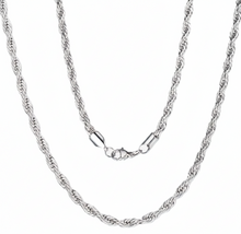Load image into Gallery viewer, 3mm Rope Chain Unisex Necklace Stainless Steel<BR>CH3