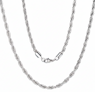 3mm Rope Chain Unisex Necklace Stainless Steel CH3