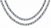 Load image into Gallery viewer, 5mm Byzantine Chain Stainless Steel Necklace CH40