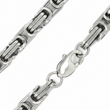 Load image into Gallery viewer, 7mm Byzantine Link Chain Unisex Necklace Stainless Steel CH42