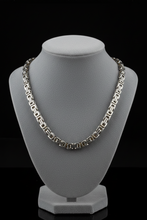 Load image into Gallery viewer, 8mm Byzantine Chain Necklace Stainless Steel CH43