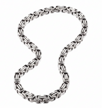 Load image into Gallery viewer, 10mm Byzantine Link Chain Men's Necklace Stainless Steel<BR>CH44