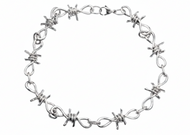 11mm Medium Barbed Wire Link Chain Unisex Necklace Stainless Steel CH47