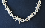 Large 16mm Barbed Wire Link Chain Necklace Stainless Steel CH48
