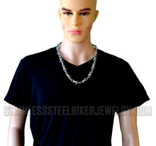 Load image into Gallery viewer, Large 16mm Barbed Wire Link Chain Necklace Stainless Steel CH48