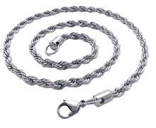 Load image into Gallery viewer, 5mm Rope Chain Unisex Necklace Stainless Steel <BR>CH5