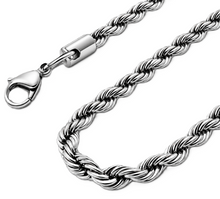 Load image into Gallery viewer, 4mm Rope Chain Unisex Necklace Stainless Steel CH4