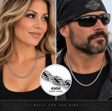Load image into Gallery viewer, 4mm Rope Chain Unisex Necklace Stainless Steel CH4