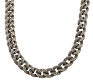 17mm Large Tattoo Curb Link Chain Men's Necklace Stainless Steel CH50