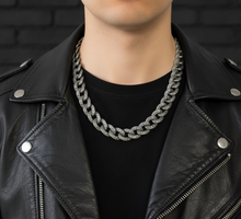 Load image into Gallery viewer, 17mm Tattoo Curb Link Chain Stainless Steel CH50
