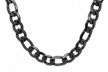 Load image into Gallery viewer, Black Figaro Chain / Necklace 10mm Stainless Steel CH52