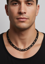 Load image into Gallery viewer, Black Figaro Chain / Necklace 10mm Stainless Steel CH52