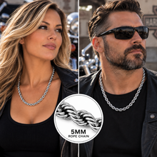 Load image into Gallery viewer, 5mm Rope Chain Unisex Necklace Stainless Steel CH5