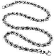 7mm Rope Chain Unisex Necklace Stainless Steel CH7