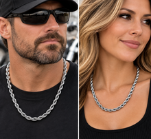 Load image into Gallery viewer, 6mm Rope Chain Unisex Necklace Stainless Steel CH6
