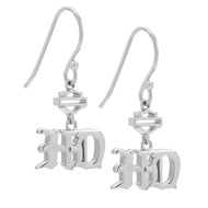 Earrings Old English Harley Davidson ® by Mod Jewelry® Sterling Silver HDE0475 image 1
