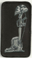 Fallen Soldier Patch (Black/Gray) Military Patch Available in 2 Sizes  image 1