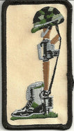 Green Fallen Soldier / Battlecross  Military Patch  image 1