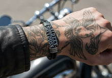Load image into Gallery viewer, Harley Davidson® Western Style H-D Double Braided Leather Bracelet   HSB0221 image 5