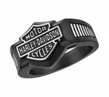 Load image into Gallery viewer, Harley-Davidson ® Black Knight Men's Signet Ring Stainless Steel Available in Sizes 9-16 HSR0055 image 3