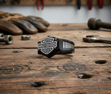 Load image into Gallery viewer, Harley-Davidson ® Black Knight Men's Signet Ring Stainless Steel Available in Sizes 9-16 HSR0055 image 5