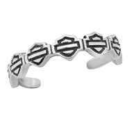 Harley-Davidson® Multiple Bar & Shield Logos Toe Ring Sterling Silver  HDT0012 image 1
