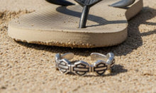 Load image into Gallery viewer, Harley-Davidson® Multiple Bar &amp; Shield Logos Toe Ring Sterling Silver  HDT0012 image 3